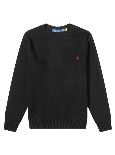 Суитчър Polo by Ralph Lauren Ralph Lauren Cotton Shaker Crew Knit Polo Черно | 710810846020