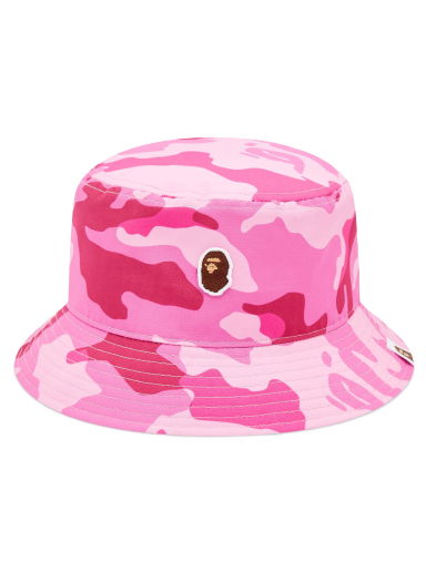 Шапка BAPE Woodland Camo Bucket Hat Pink Розово | 001HTJ302002L-PNK