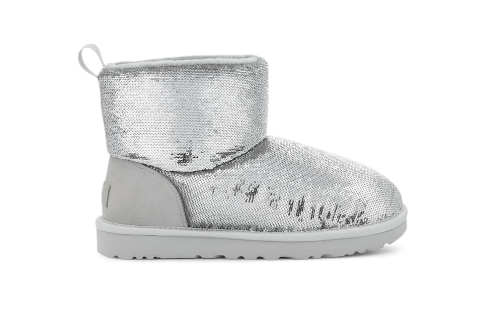 Кецове и обувки UGG Classic Mini Boot Mirror Ball "Silver" W Сиво | 1151291-SLVR, 0