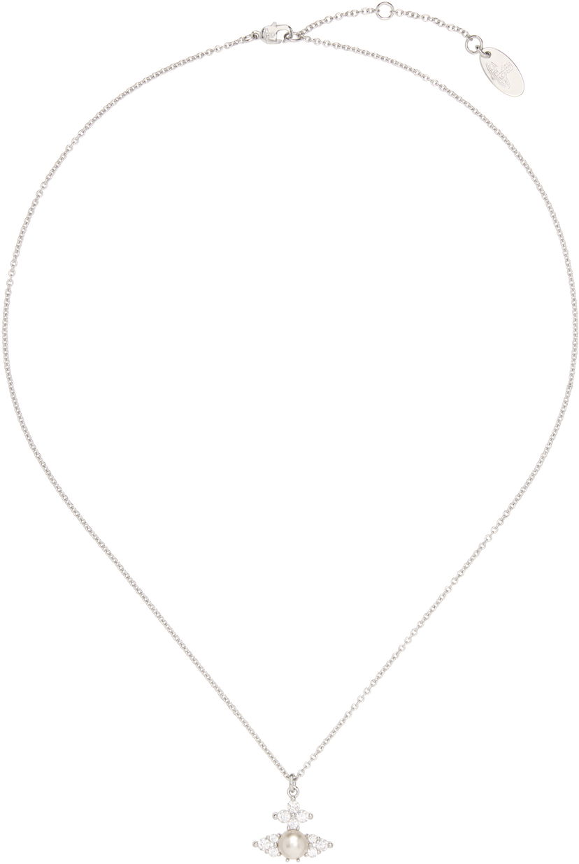 Колие Vivienne Westwood Pendant Necklace With Crystals Металик | 630203EP-02P373-