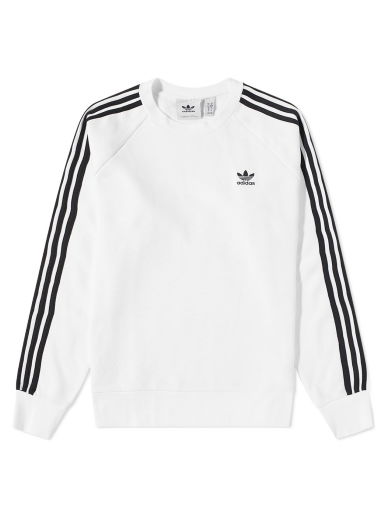 Суитчър adidas Originals 3 Stripe Crew Sweat Бяло | IA4862