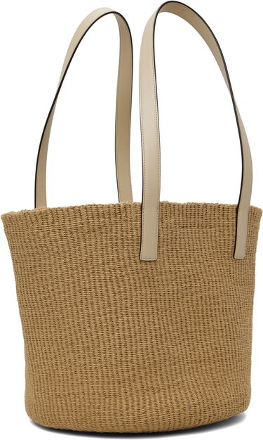 Голяма пазарска чанта CHLOÉ Chloe Horse Medal Basket Tote Бежово | CHC25SS591O82, 4