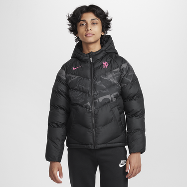 Пухо яке Nike Chelsea FC Hooded Synthetic-Fill Jacket Черно | FZ8635-010, 0