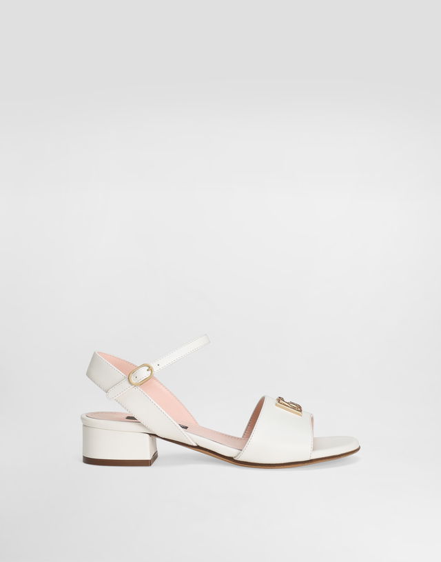 Dolce & Gabbana Calfskin DG Logo Sandals