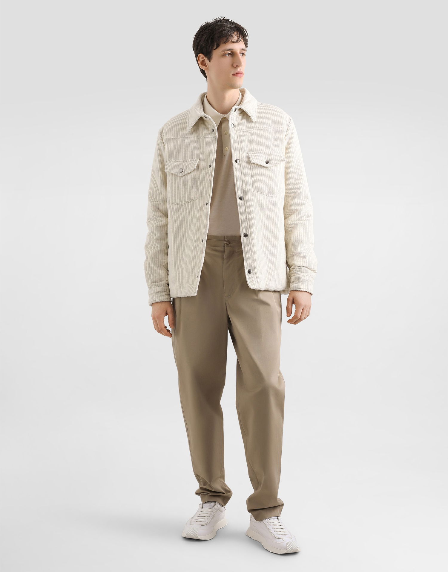 Яке Dolce & Gabbana Dolce & Gabbana Corduroy Padded Jacket Бежово | G9BRETFUVLKW0001, 1