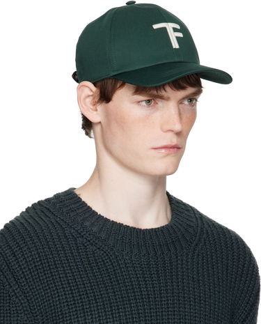Шапка с козирка Tom Ford TOM FORD Brushed Cotton Baseball Cap Зелено | MH004-TCN057G, 1