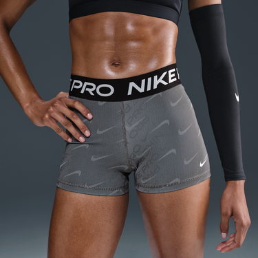 Къси панталони Nike Pro Printed Mid-Rise 3" Bike Shorts Черно | HM6093-010, 3