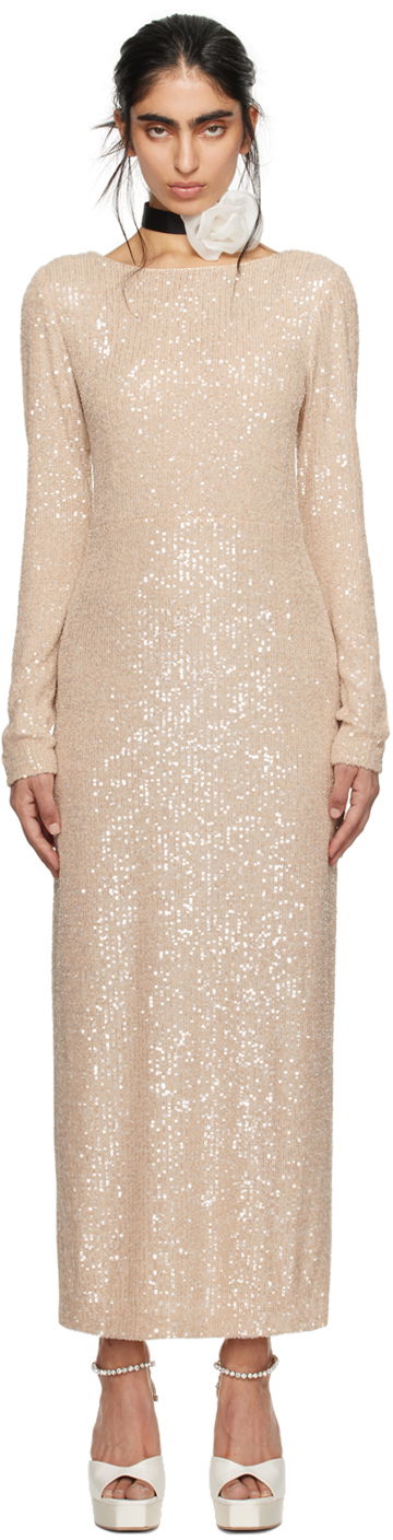 Pокля Anna Sui Sequined Midi Dress Бежово | 424S71, 0
