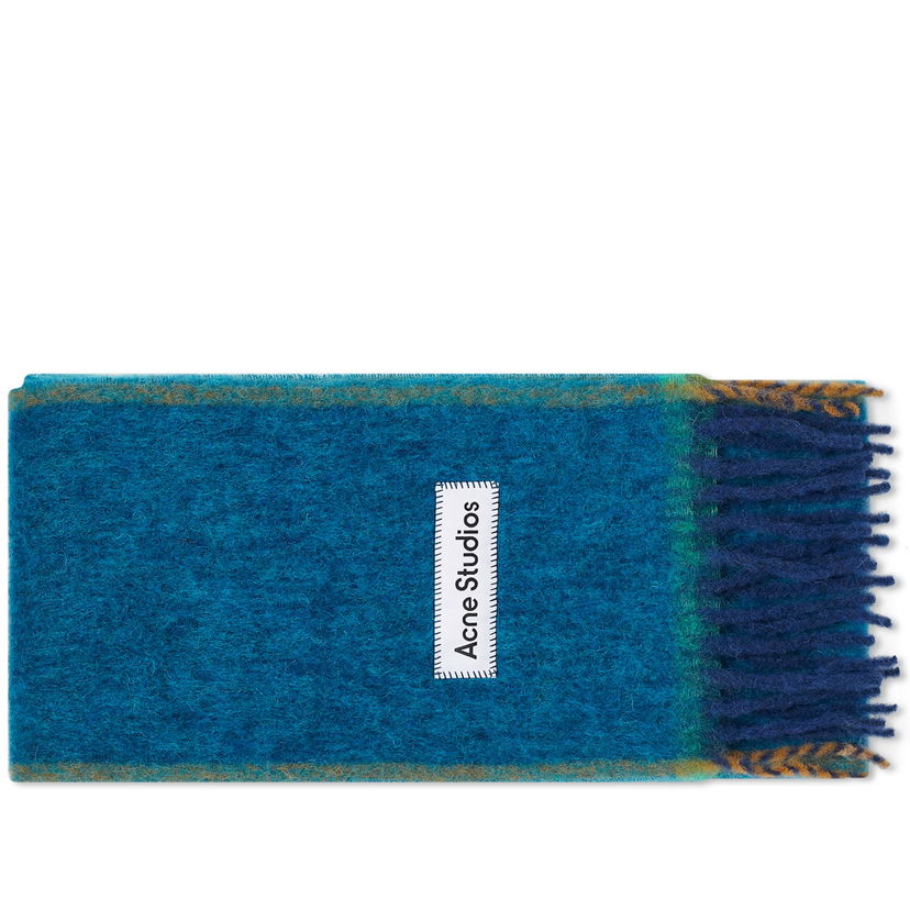 Шал Acne Studios Vally Solid Scarf "Turquoise Blue" Тъмно синьо | CA0290-AAP