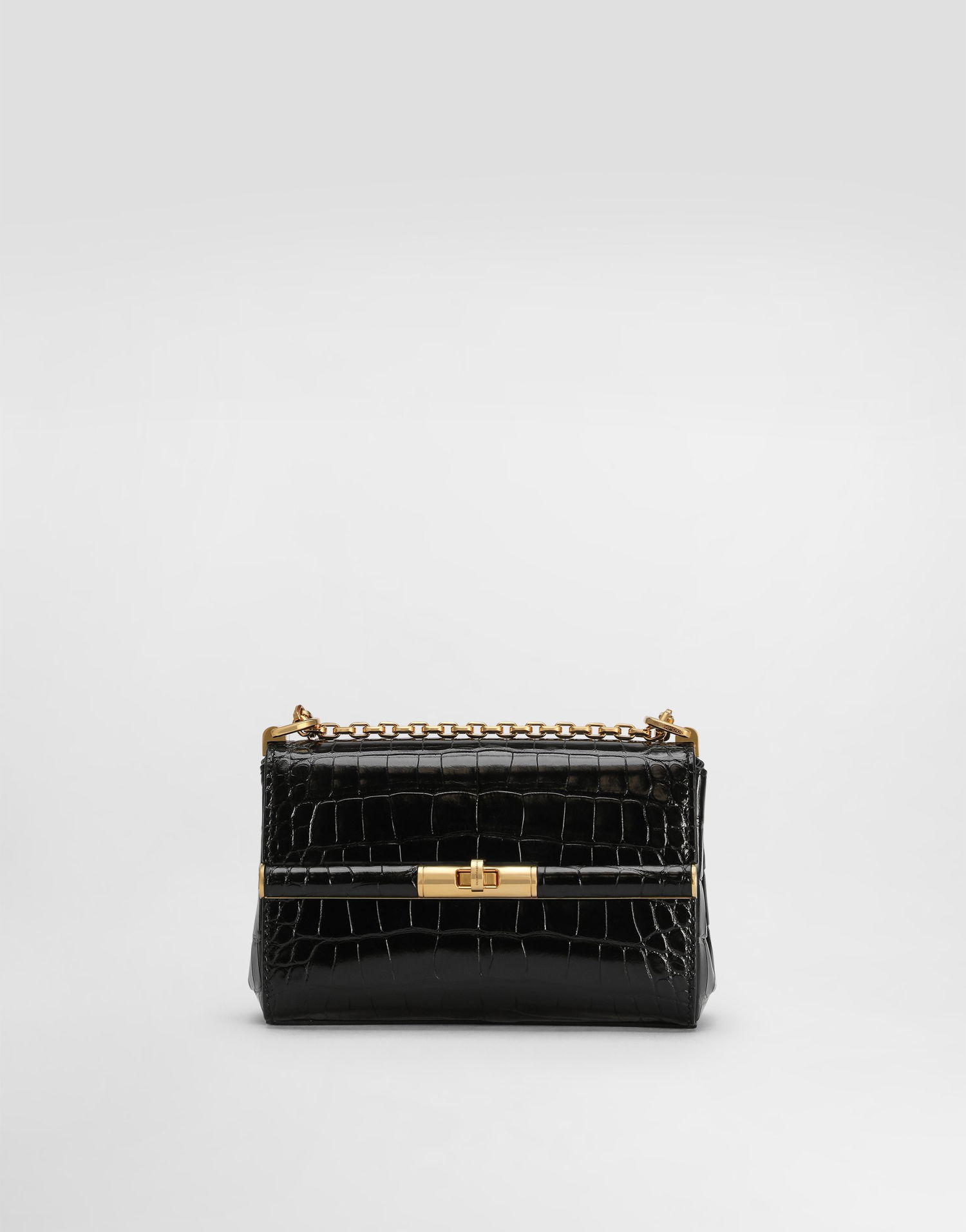 Чанта през рамо Dolce & Gabbana Dolce & Gabbana Marlene City Mini Polished Alligator Shoulder Bag Черно | BB7766A2R0880999, 0