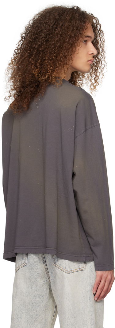 Тениска We11done We11done Faded Long Sleeve T-Shirt Сиво | WD-TT0-24-752-U-CH, 2