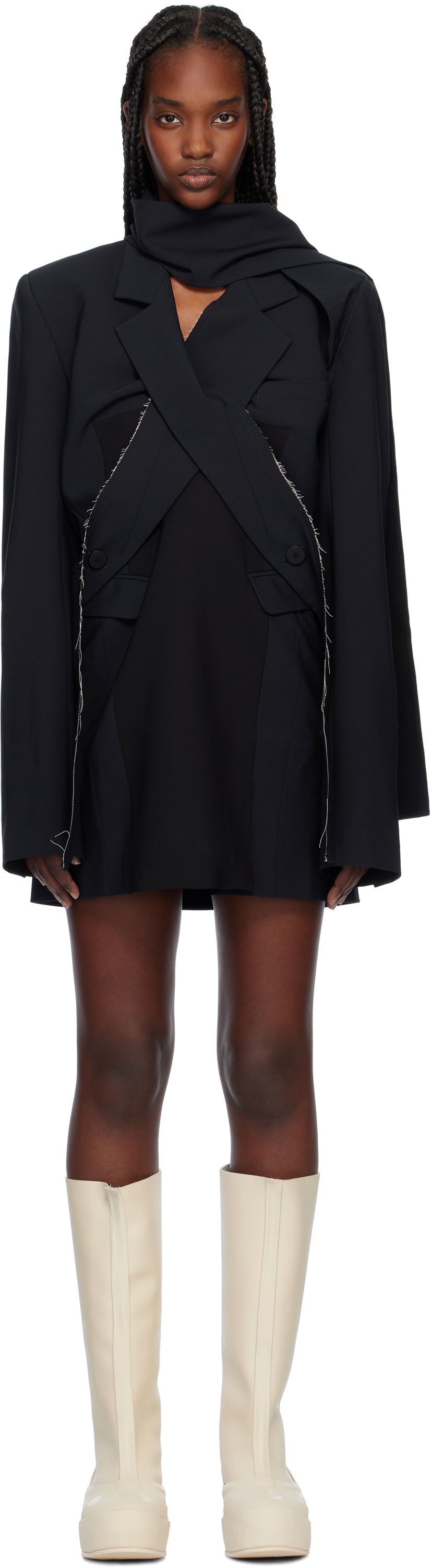 Pокля Ottolinger Ottolinger Drape Suit Minidress Черно | 2223030102