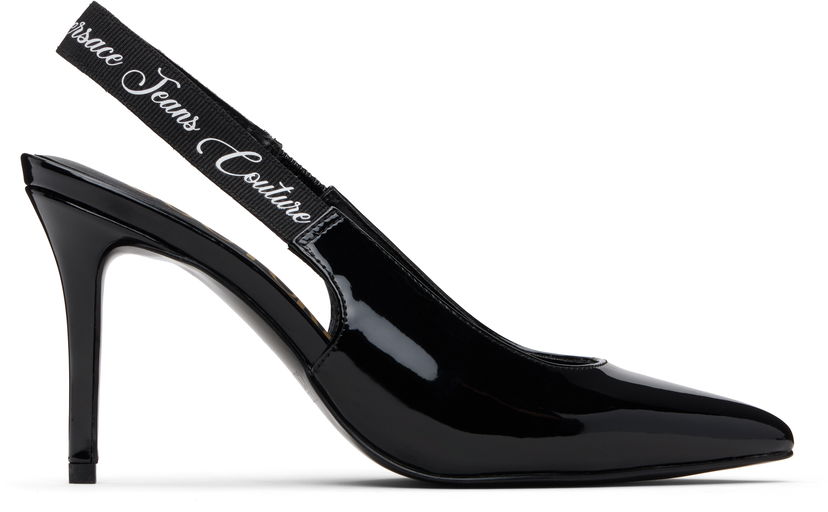 Грижа за обувките Versace Versace Jeans Couture Scarlett Slingback Mid Heels Черно | E79VA3S52_EZS859