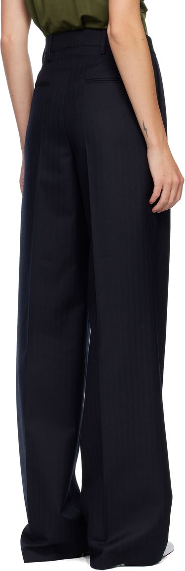 Панталони Dries Van Noten Dries Van Noten Pleated Wool Trousers Тъмно синьо | 252-010922-2193, 2