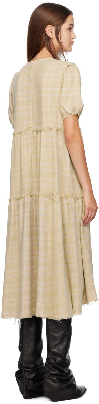 Pокля R13 R13 Shredded Relaxed Midi Dress Жълто | R13WR045-R260D, 2