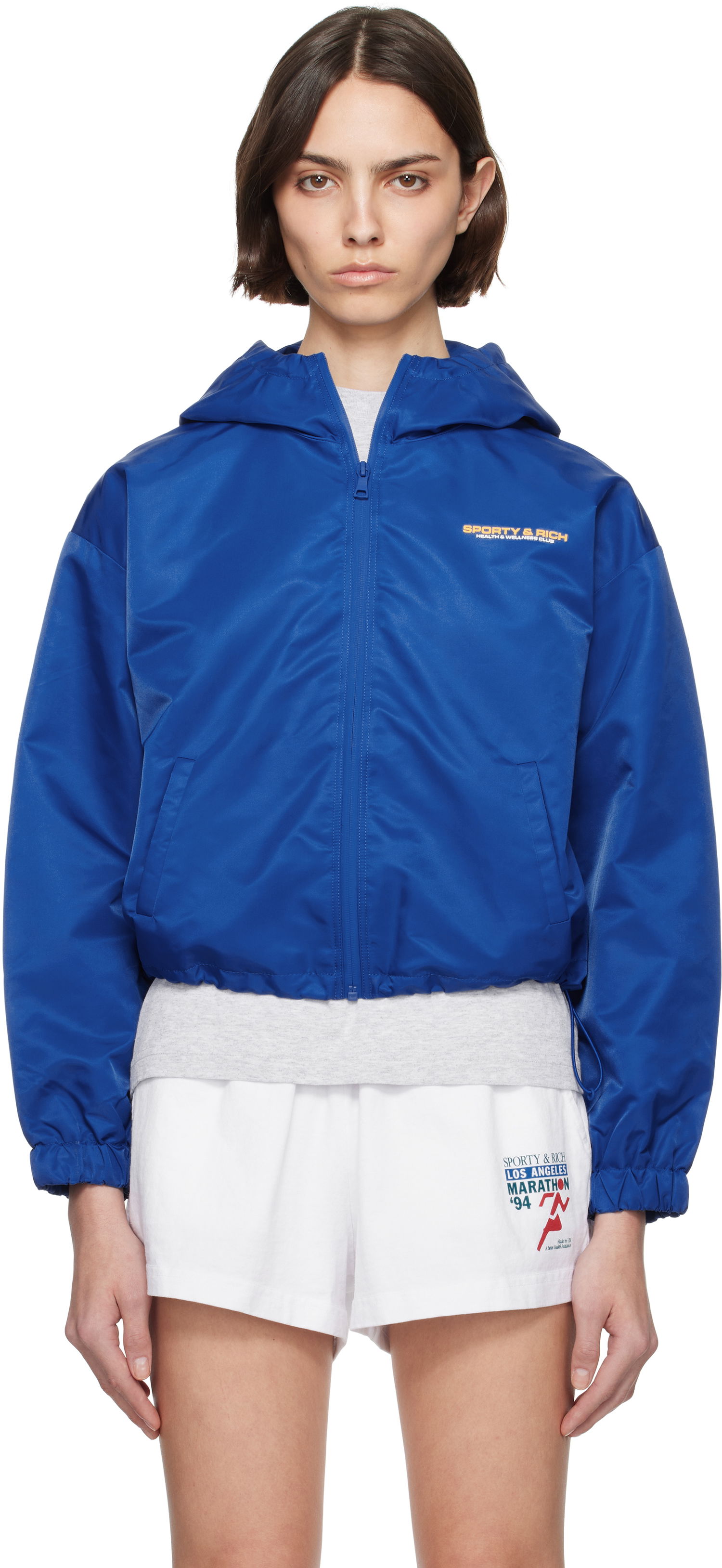 Ветровка Sporty & Rich Sporty & Rich Bold Health Nylon Windbreaker Jacket Синьо | JA017622324BL67, 0
