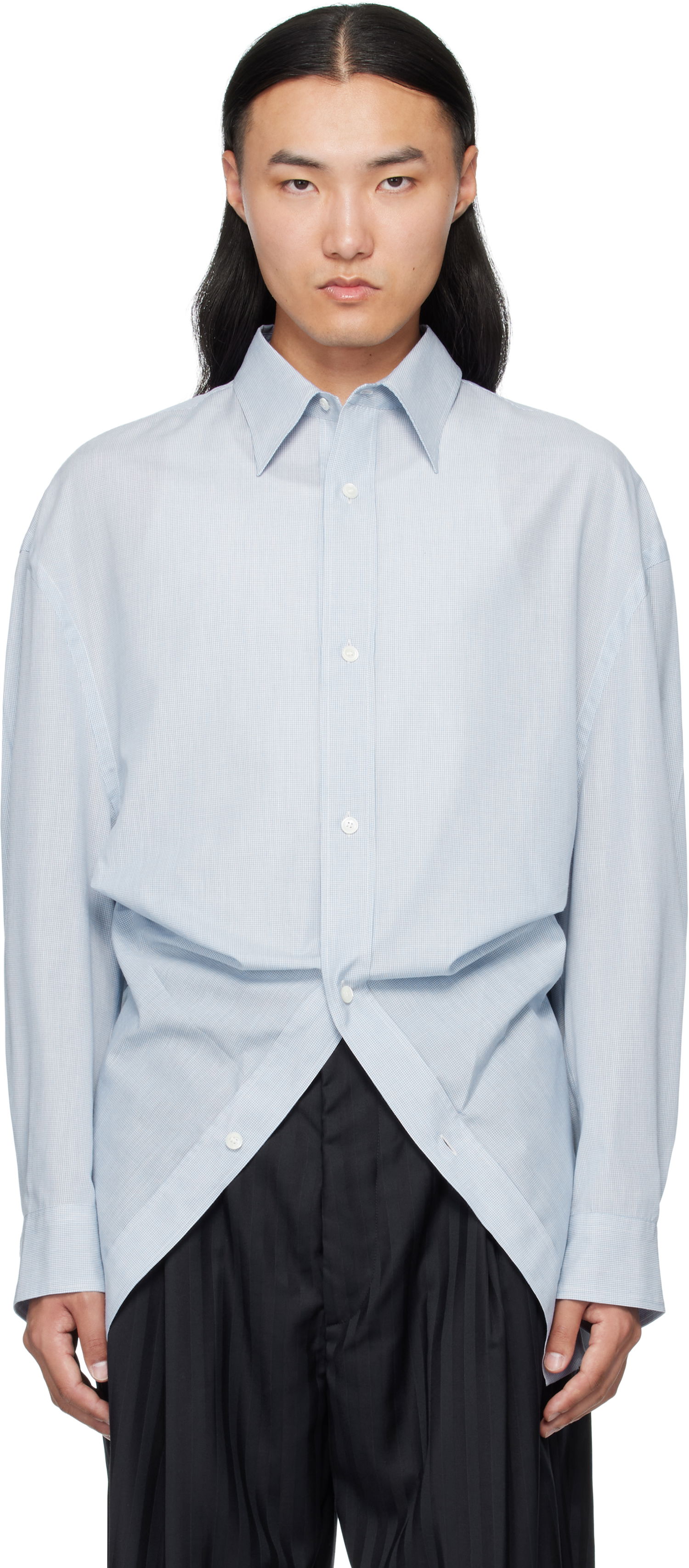 Риза HED MAYNER Hed Mayner Modified Shirt Синьо | HMMB60013A-HB166, 0