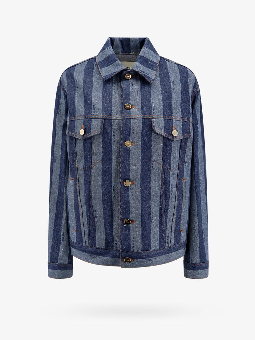 Яке FENDI Striped Denim Jacket Синьо | FLF789AS8JF0QB0