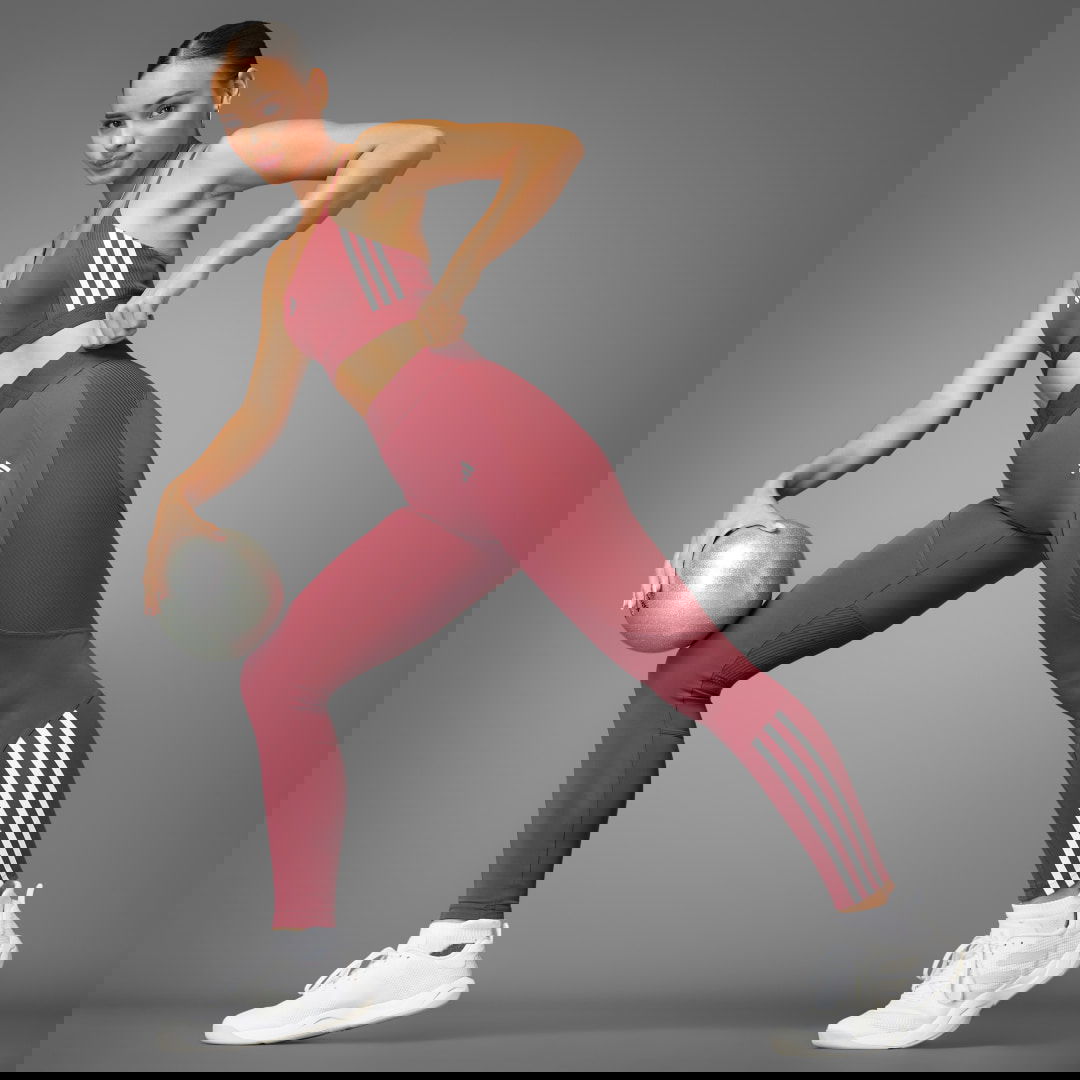 Клинове adidas Performance Hyperglam Full-Length Tights Червено | JE8821, 0