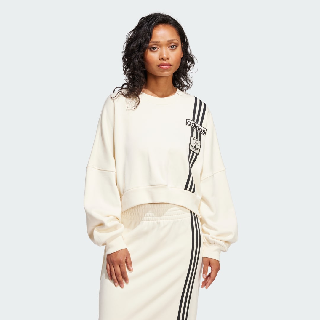 Суитчър adidas Performance Adibreak Cropped Sweatshirt Бежово | JD0084, 0