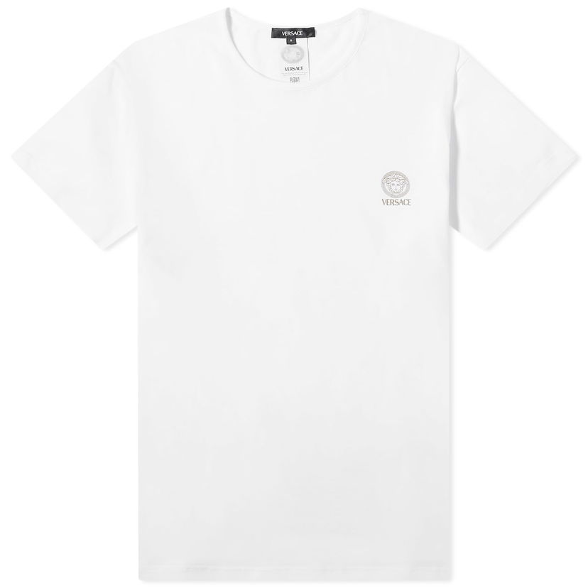 Тениска Versace Men's Medusa Lounge Tee Optical White Бяло | AUU01005-1A10011-A1001