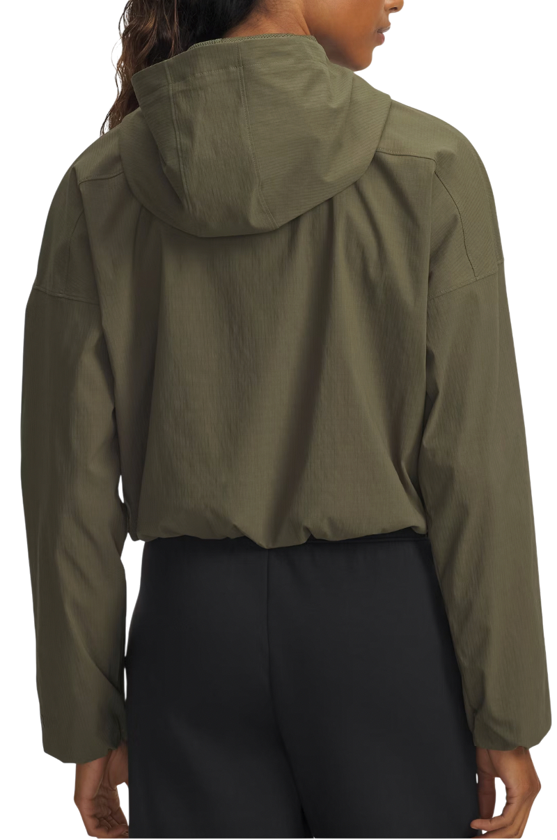 Ветровка Under Armour Unstoppable Woven Ripstop Long Sleeve Cropped Hooded Jacket Зелено | 6005967-390, 1