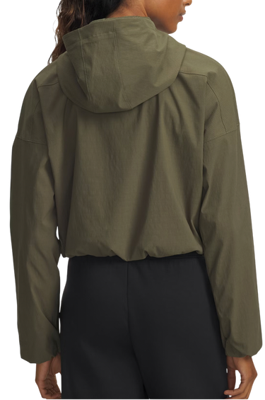 Ветровка Under Armour Unstoppable Woven Ripstop Long Sleeve Cropped Hooded Jacket Зелено | 6005967-390, 1