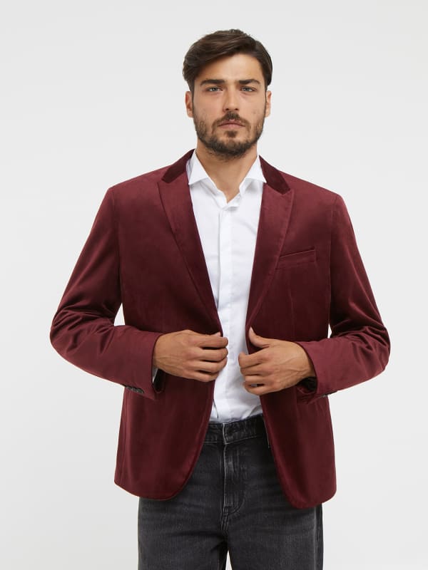 Яке GUESS Velvet Blazer Червено | M3BN15K54M0, 0