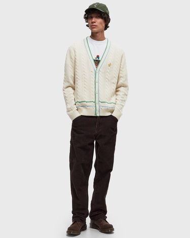 Пуловер Edmmond Studios Cable Knit Cardigan Бяло | 324-60-19010, 1
