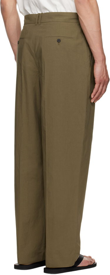 Панталони The Row The Row Silas Pleated Trousers Зелено | 909-W2517, 2