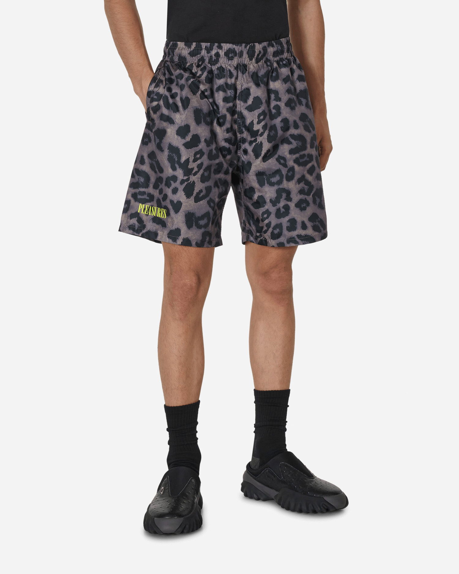 Къси панталони Pleasures Leopard Running Shorts Кафяво | P23SU035 BROWN, 0