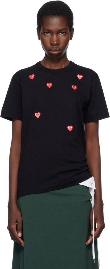 Тениска Comme des Garçons COMME des GARÇONS PLAY Multiple Heart Logo T-Shirt Черно | AX-T338-051, 0