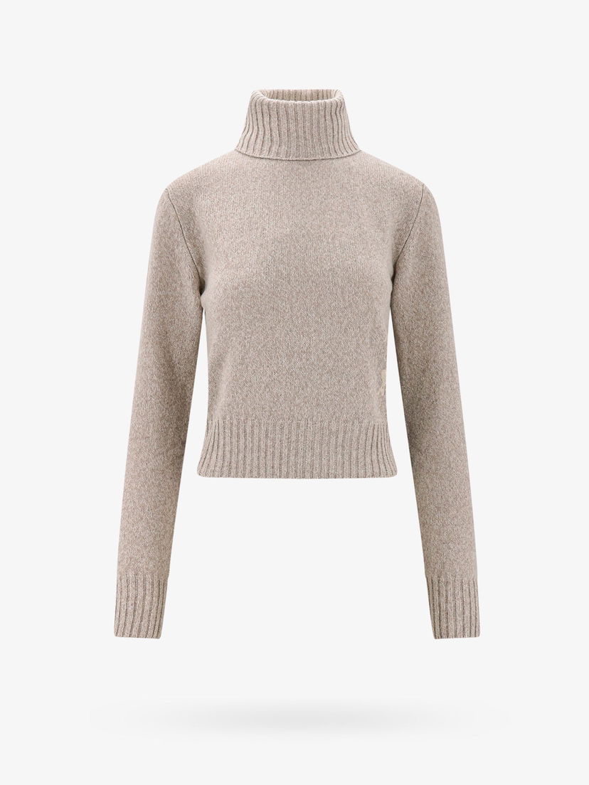 Пуловер AMI Sweater Turtleneck Бежово | FKS427005265