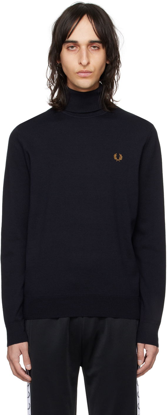 Пуловер Fred Perry Roll Neck Turtleneck Тъмно синьо | K9552-795