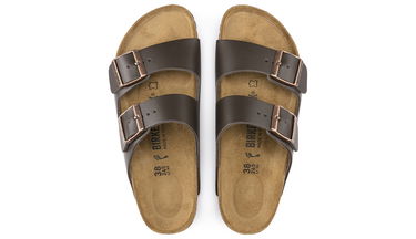 Кецове и обувки Birkenstock Arizona Natural Leather Narrow Fit Кафяво | 51103, 4