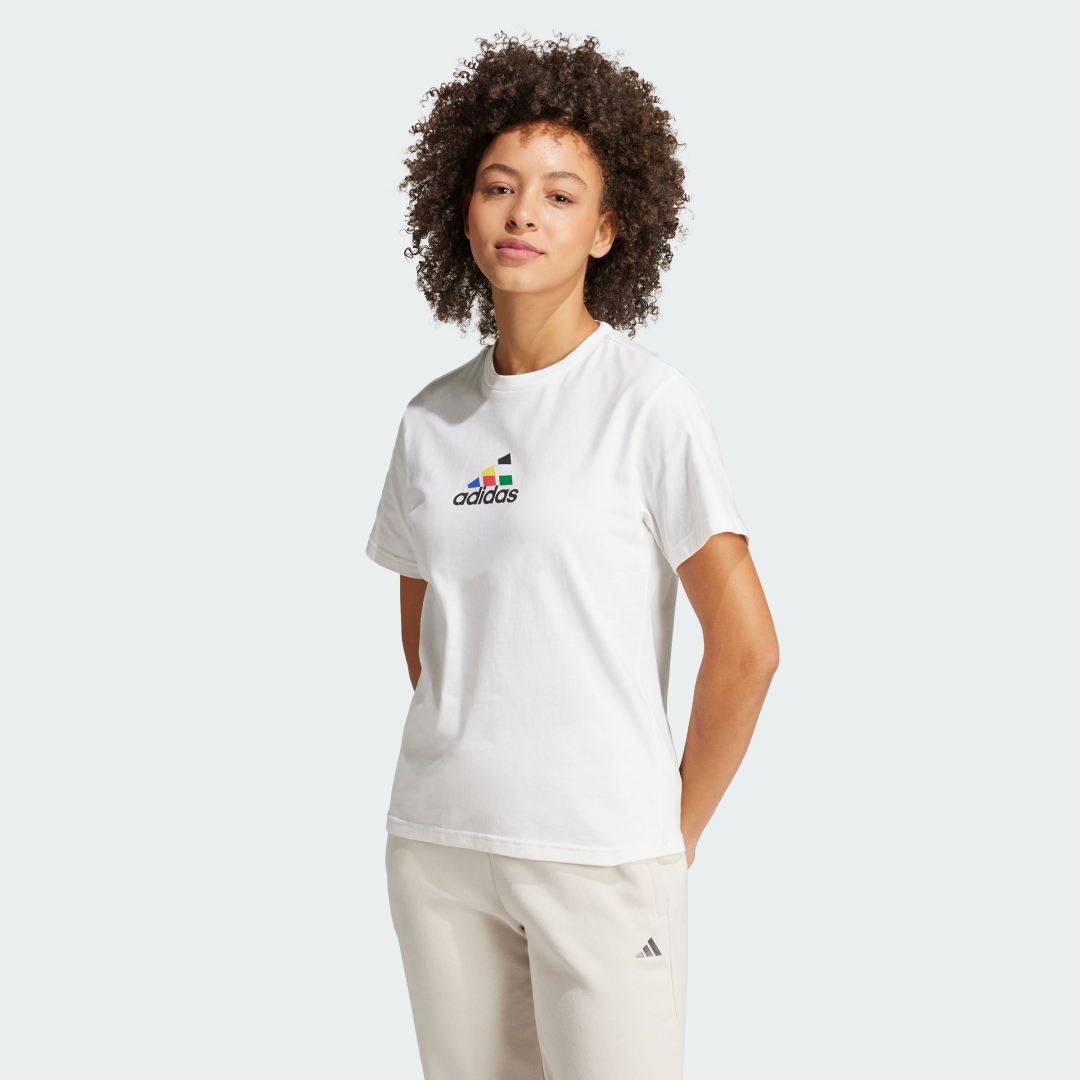Тениска adidas Performance House of Tiro Nations Graphic Tee Бяло | IW5170, 0