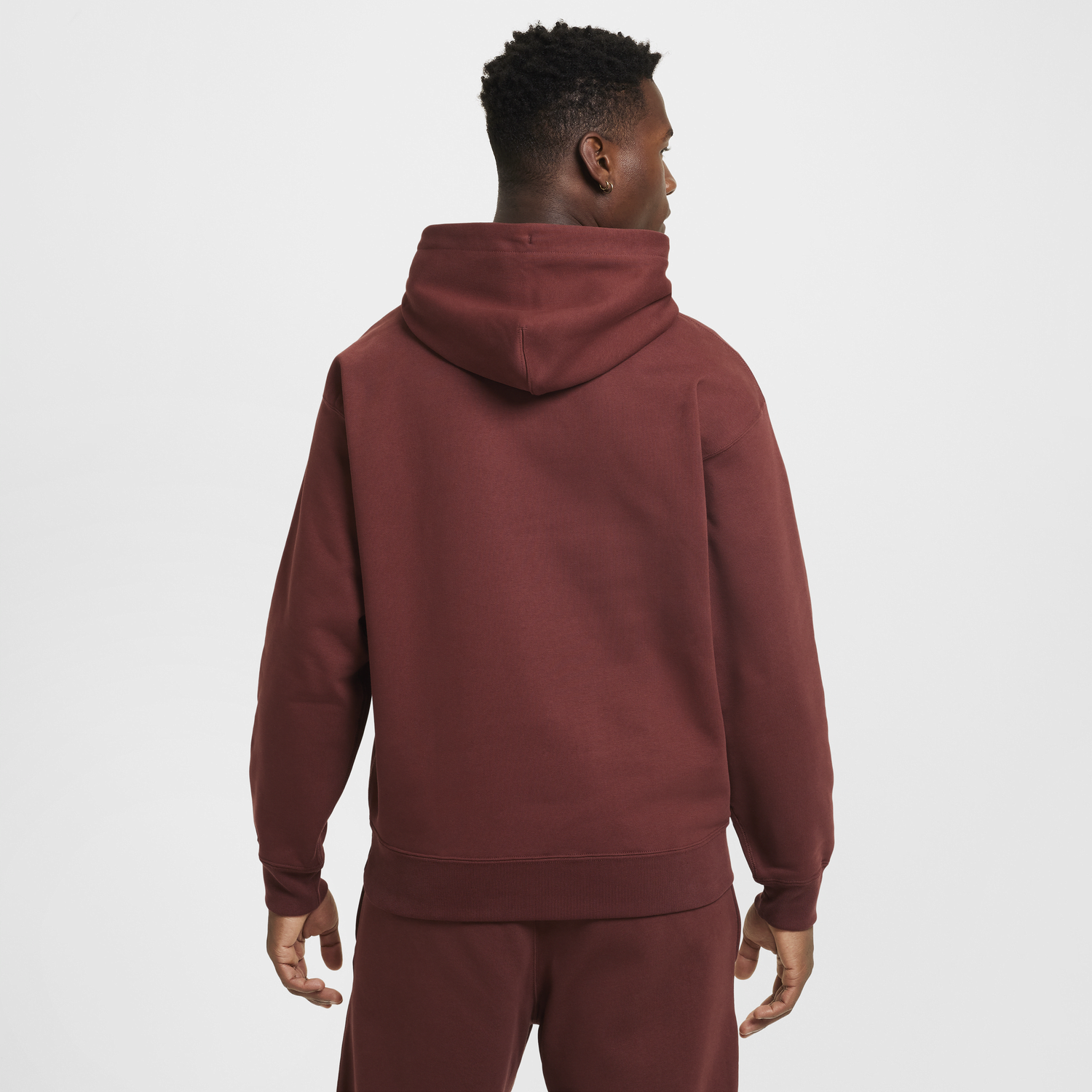 Суитчър Nike Solo Swoosh Fleece Hoodie with Hood Бургунди | DX1355-231, 1