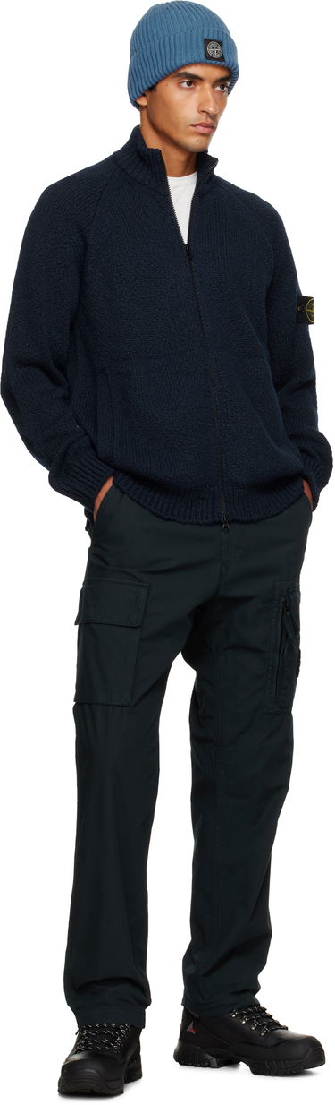 Пуловер Stone Island Stone Island Wool Zip Cardigan Тъмно синьо | K2S15 5100051 S00N1, 4
