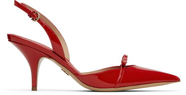 Кецове и обувки FERRAGAMO Ferragamo Gylla Mini Bow Slingback Pump Heels Червено | 781108, 0