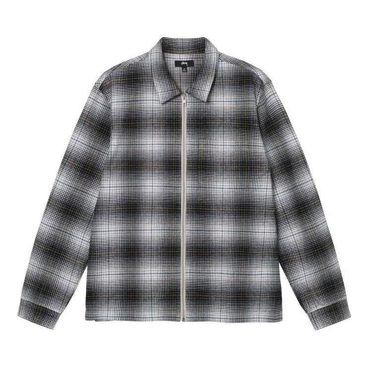 Риза Stüssy Shadow Plaid Zip Shirt Черно | 1110238