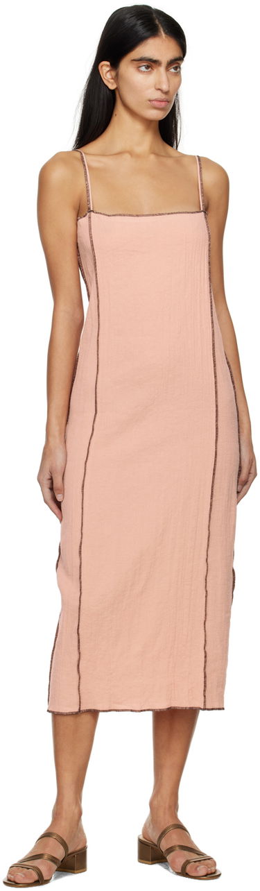 Pокля Baserange Maxi Linen Dress Розово | DRSKS-LC-SP24, 3