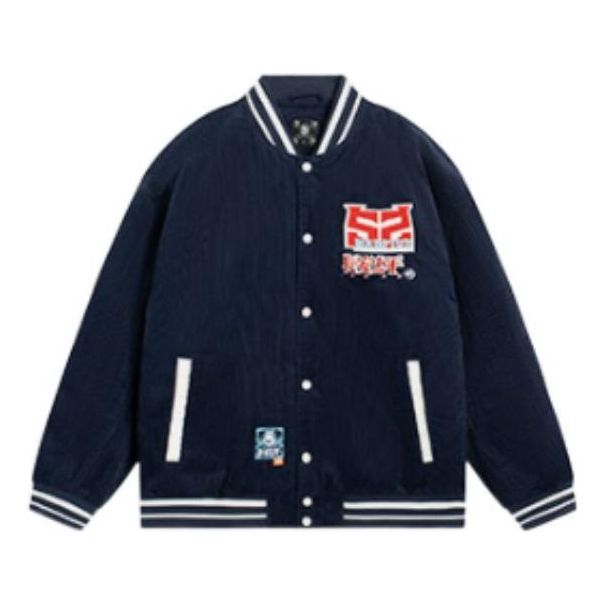 Яке бомбър Li-Ning BadFive Graphic Cotton Baseball Jacket Синьо | AJMS113-1