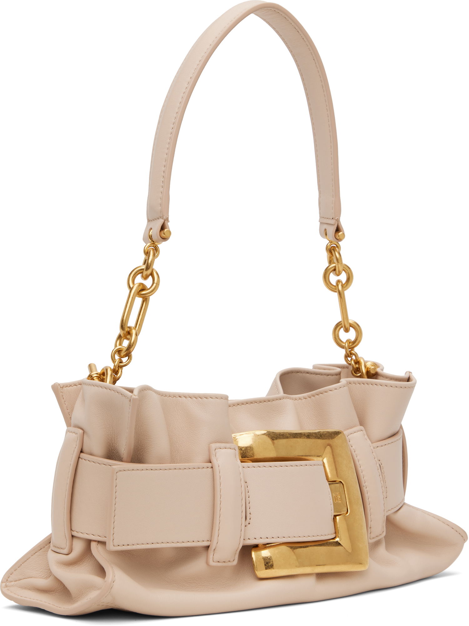 Дамска чанта Balmain Balmain Mini Anthem Shoulder Bag Бежово | EN0AE994LMXL, 1
