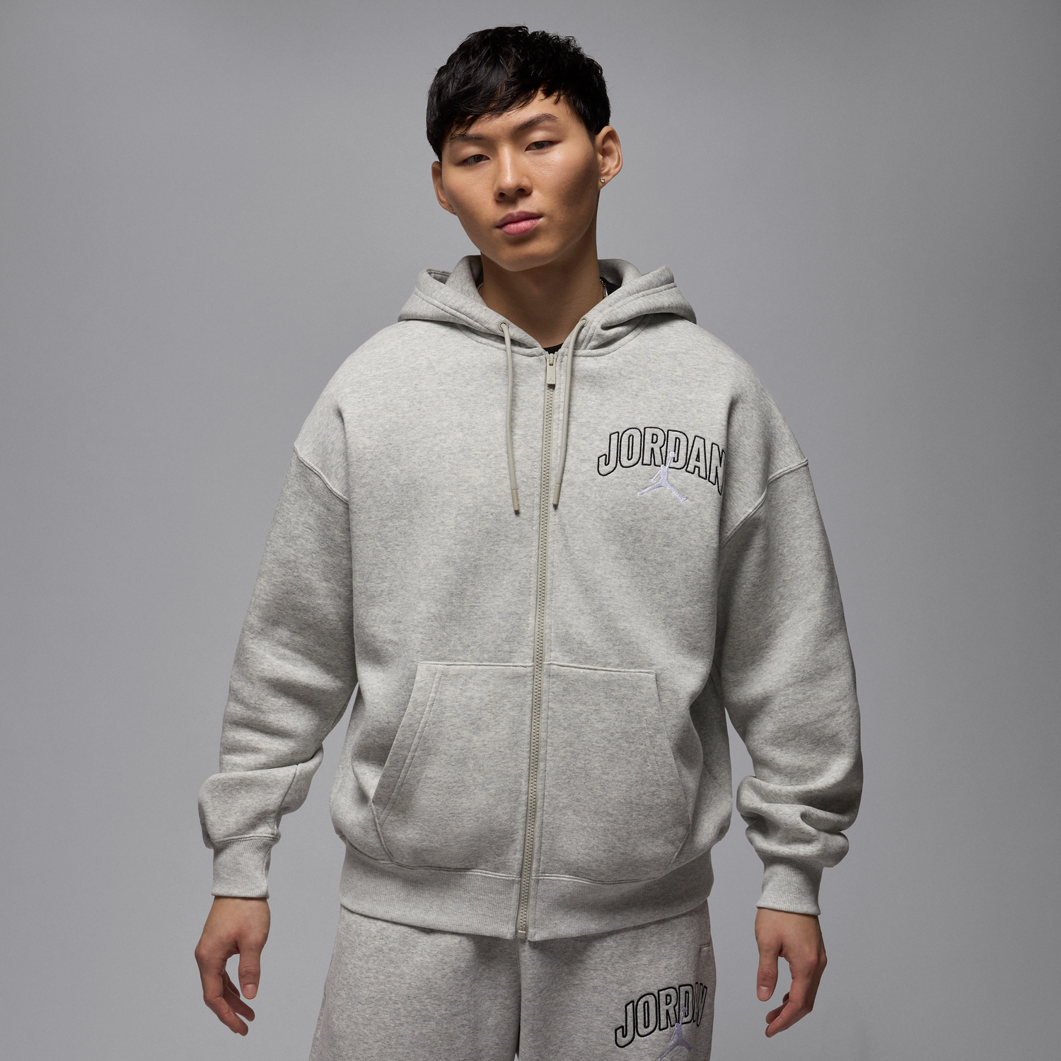 Суитчър Jordan Jordan Brooklyn Fleece Full-Zip Hoodie Сиво | IB7908-050, 0