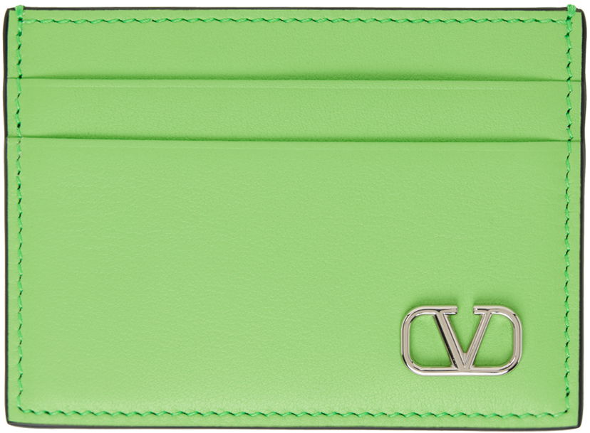 Портфейл Valentino Garavani VLogo Signature Card Holder Зелено | 4Y2P0T83LMV