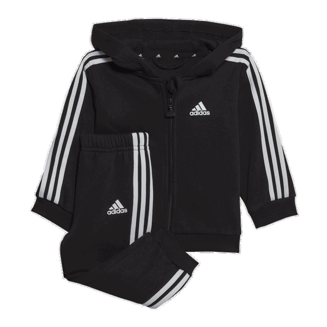 Essentials 3-Stripes Full-Zip Hooded Tracksuit