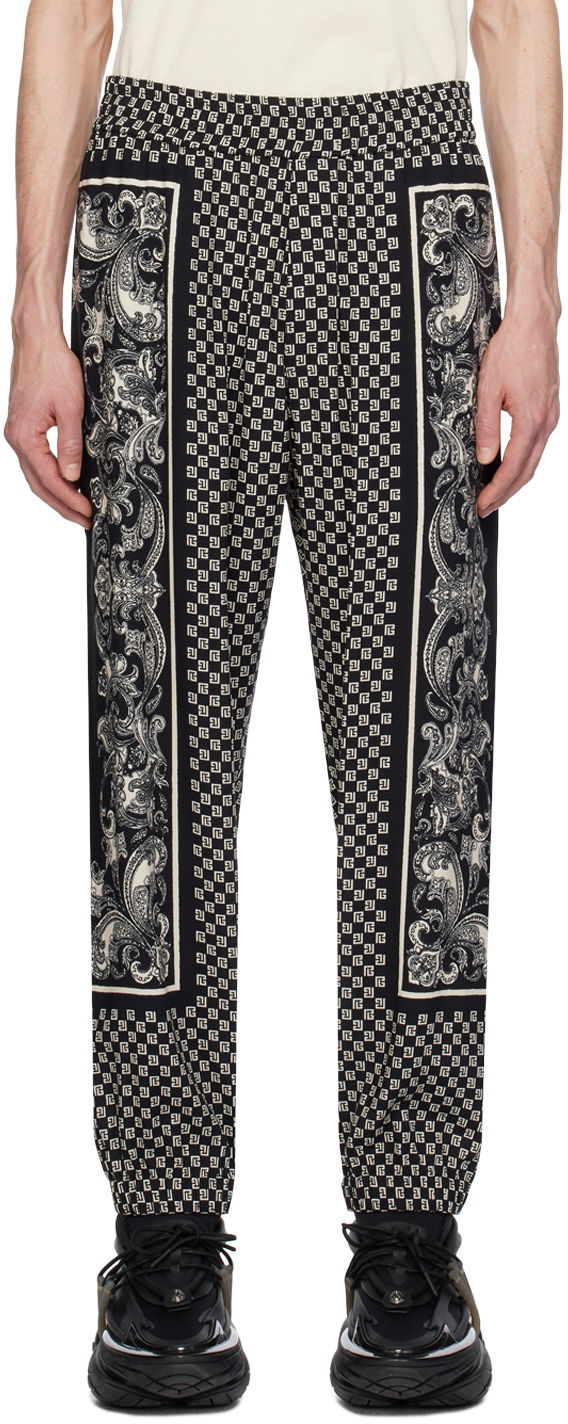 Панталони Balmain Mini Monogram Trousers Черно | CH1PO092VE27, 0