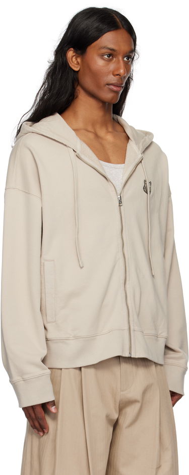 Суитчър MAISON KITSUNÉ Maison Kitsuné Bold Fox Head Patch Oversize Fullzip Hoodie Бежово | OM02138KM0001, 1