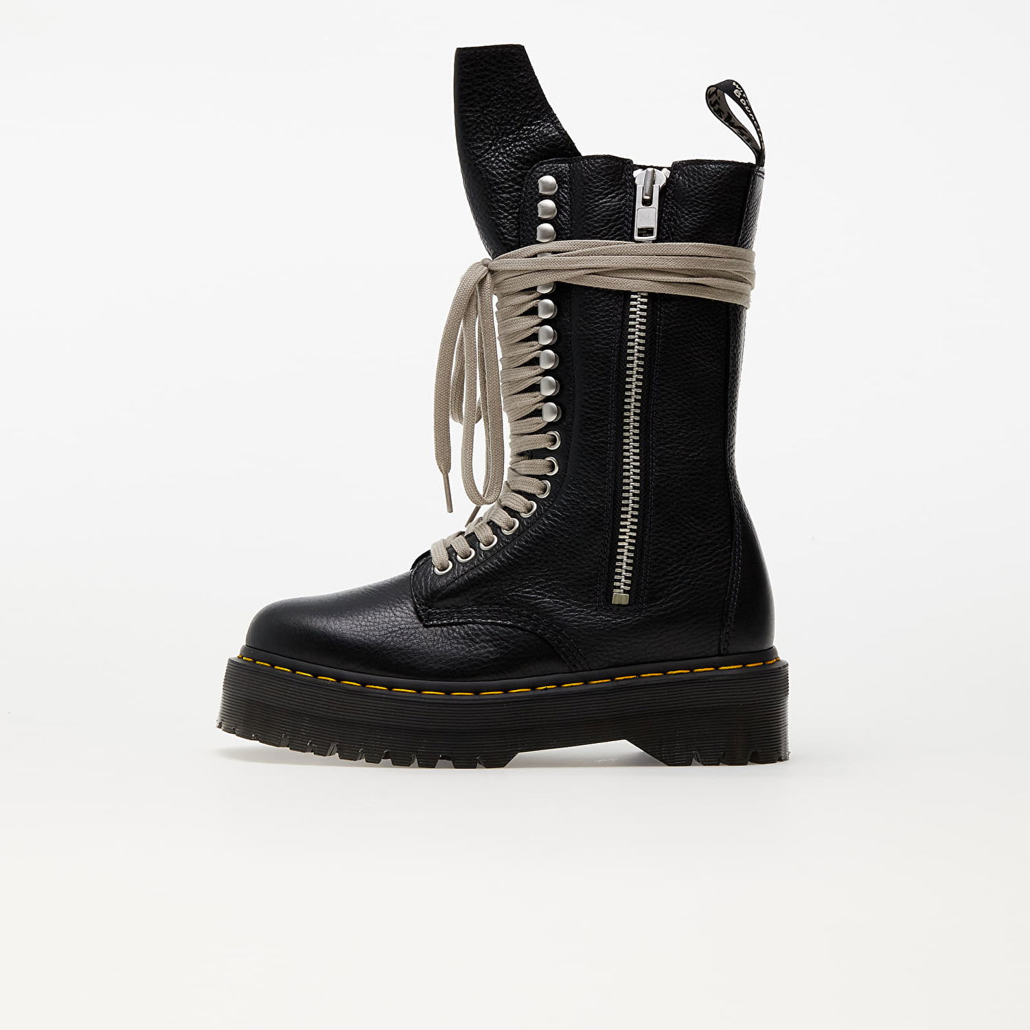 Кецове и обувки Rick Owens Dr. Martens x DRKSHDW Quad Sole Calf Length Boot Black Черно | DM02B3801 9001, 0