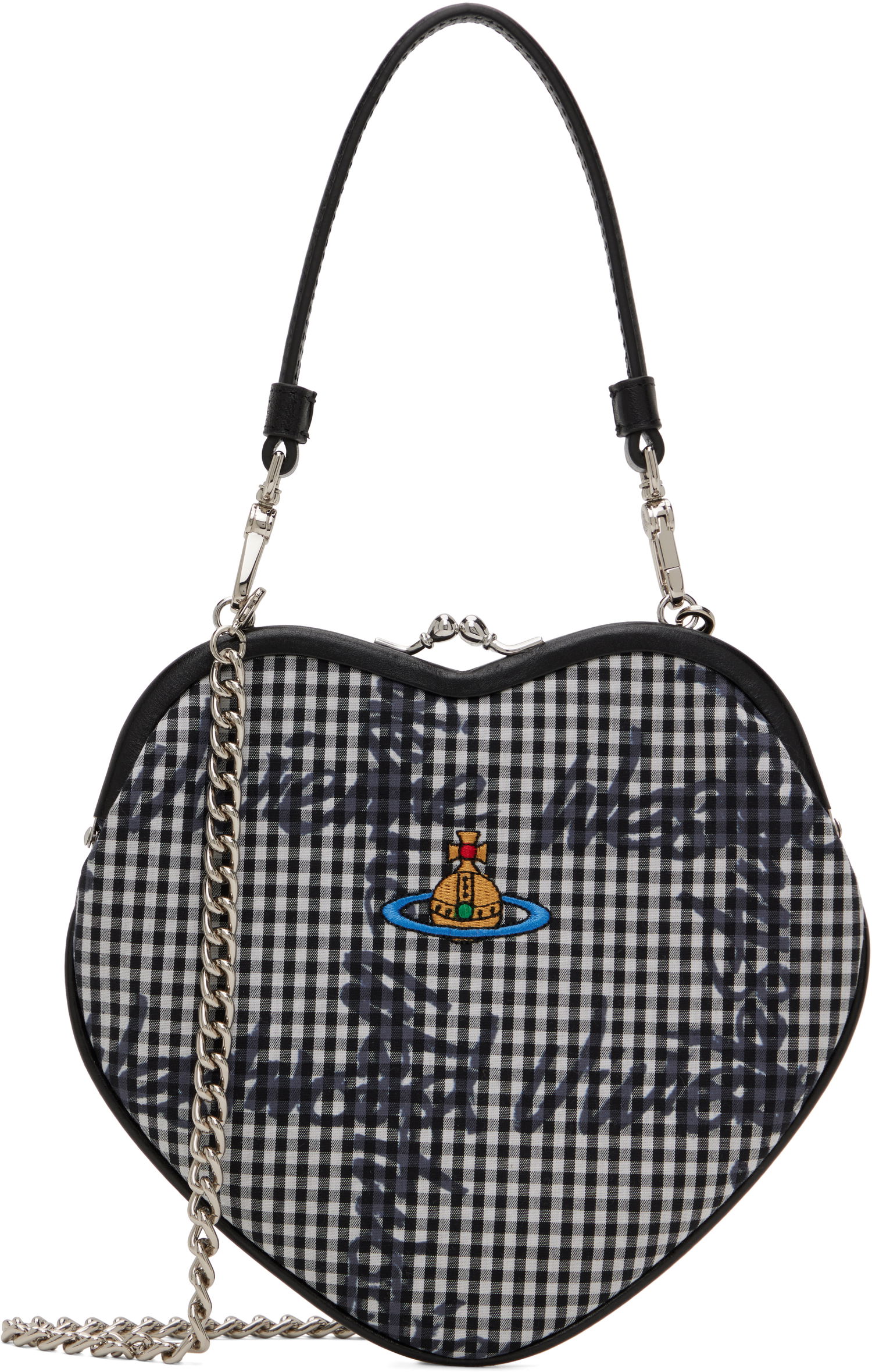 Дамска чанта Vivienne Westwood Vivienne Westwood Belle Heart Frame Bag Черно | 4B01000DW-W011T-, 0